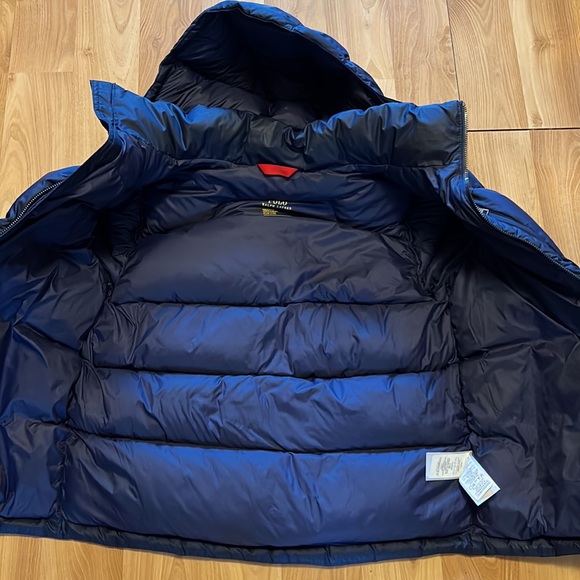Polo Ralph Lauren's warm down filled padded jacket in dark navy. - Picture 5 of 7